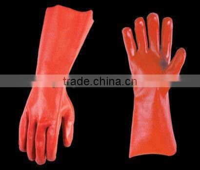 PVC glove with long sleeves