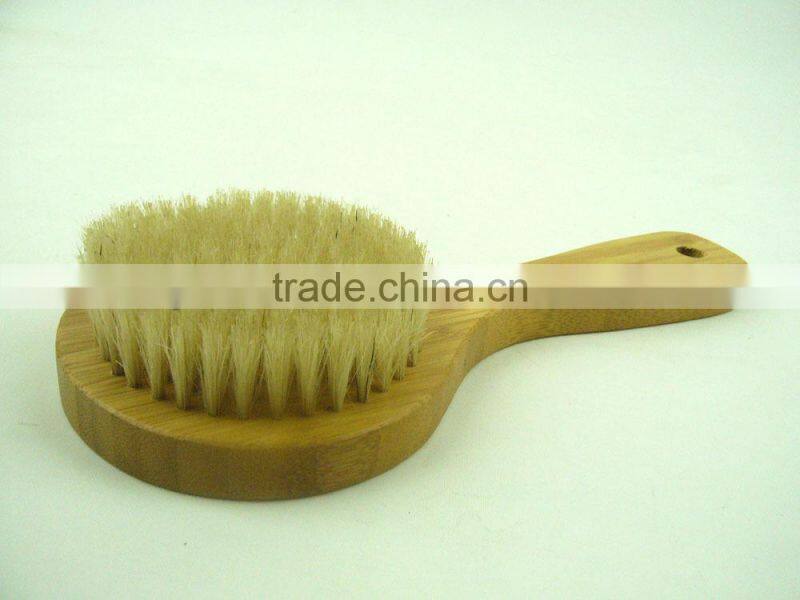Bamboo Bath Brush With Natural Bristle oval Head