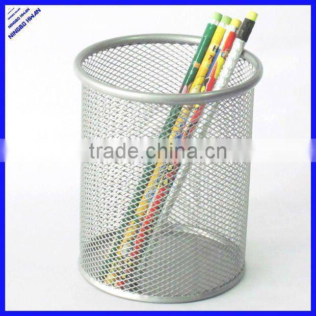 hot selling 8cm diameter wire mesh single metal penholder