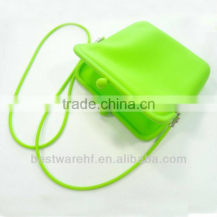 eco-friendly orange Silicone money Bag