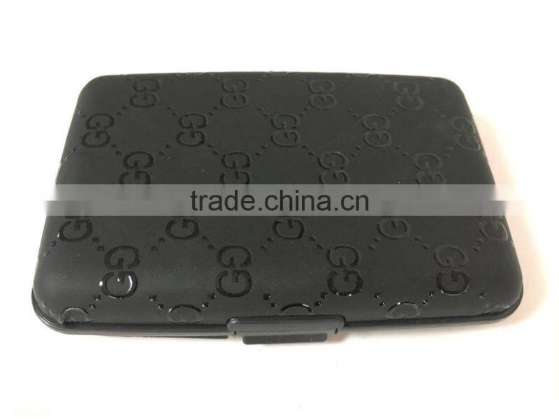 PU Leather Aluminum Wallet Business Card Holder, Credit Card Holder RFID Blocking
