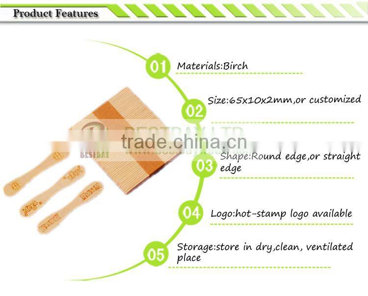 Custom branded wooden popsicle stick