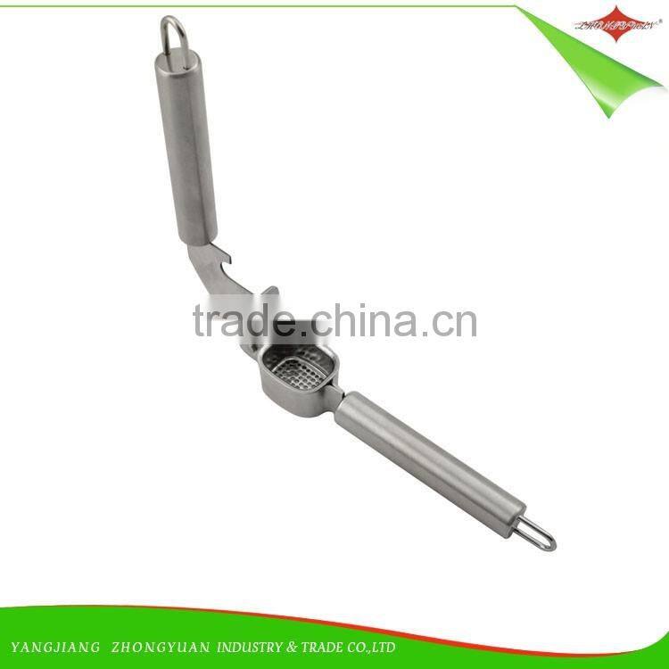 ZY-A2192 food grade manual stainless steel garlic press as seen on tv
