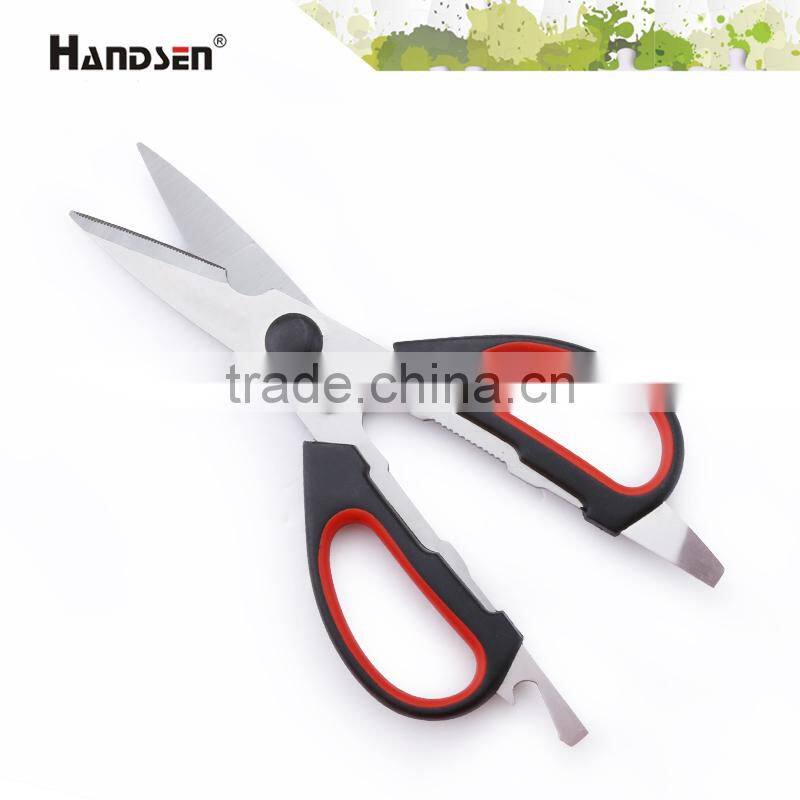 8-1/2" TPR soft grip handle durable blade kitchen use scissors