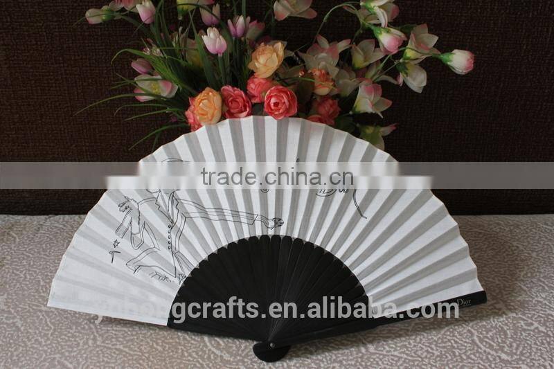 Japanese fabric fan for advertising handicraft