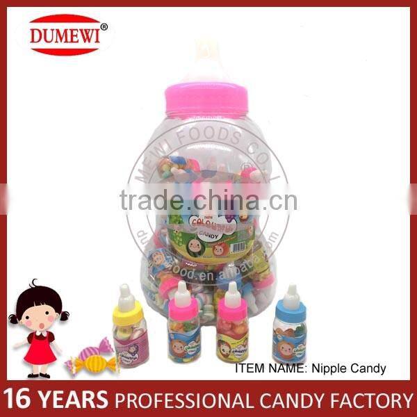 Pressed Candy Marshmallow Jelly Bean Mixed in Baby Nipple Bottle