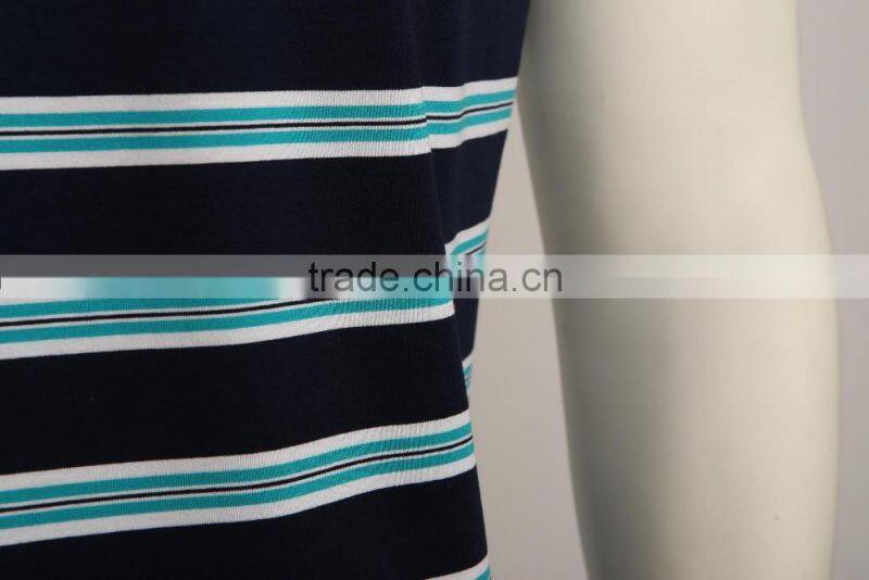 2016 men's new design cheap striped polo shirt