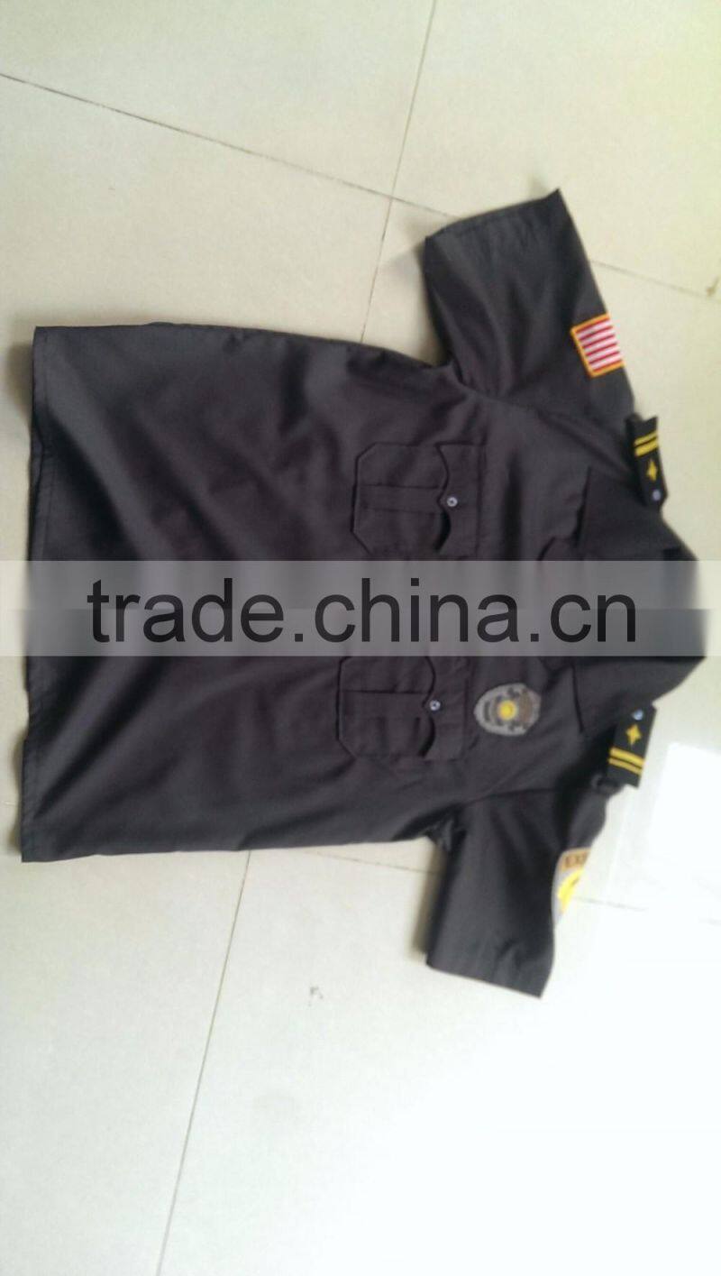 custom black comfortable security guard clothing