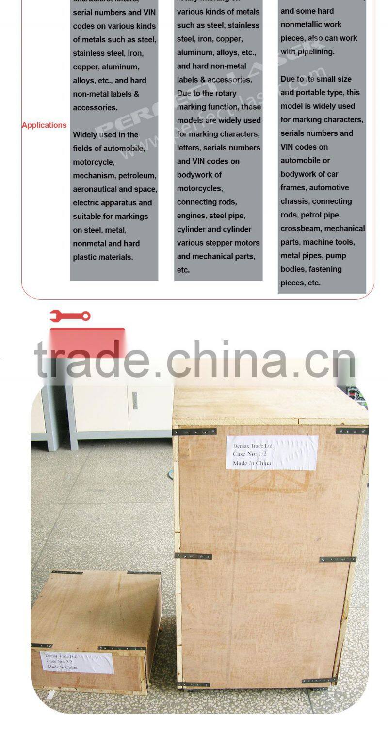 2016 hot sale for Nameplate Portable motorcycle engines dot peen marker device