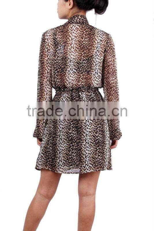 2015 fashion animal print women dress FH20140001