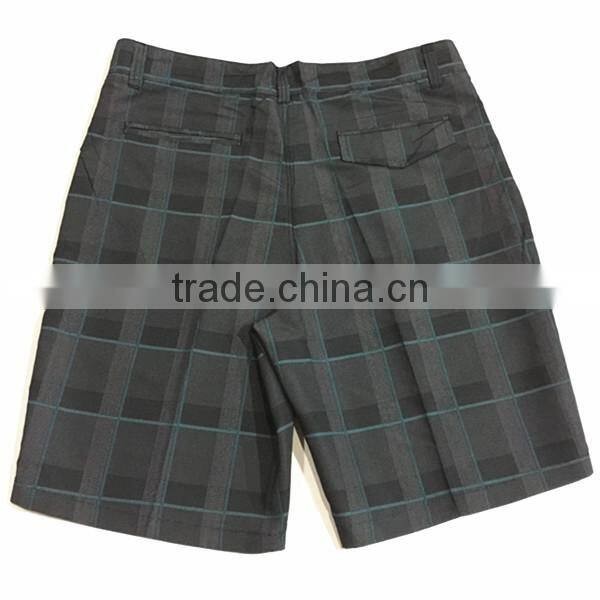 2015 New Check Style Poly Swimwear for Mature Men