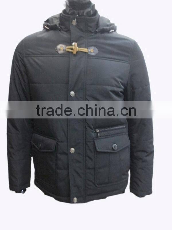 European fashion winter fake down coats for man with hood