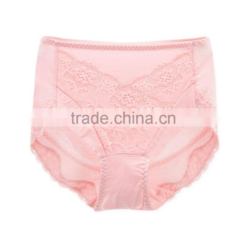 Custom High Quality Colorful 95% Cotton 5% Spandex with Lace Sexy Fancy Woman Underwear