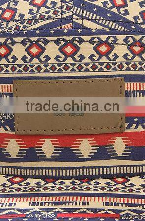 African pattern material newest leather patch cotton brand 5 panel cap