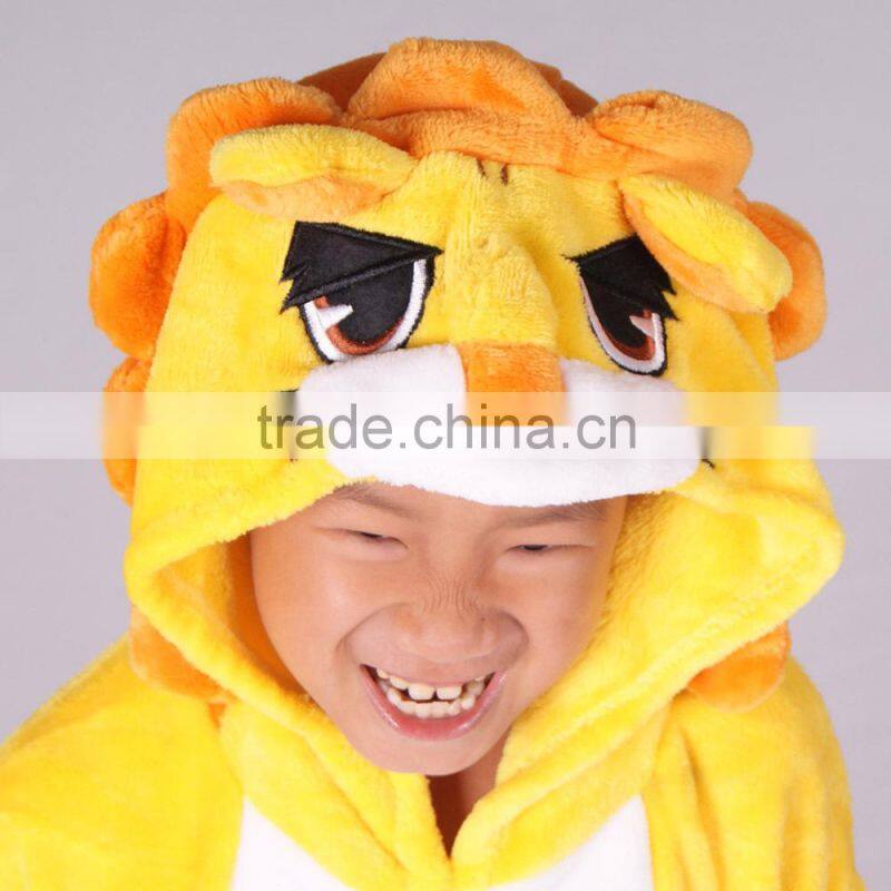 winter sport footless lion pajamas with drop seat family onesie