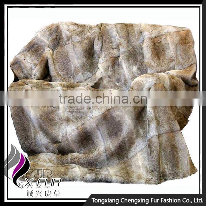 CX-D-08B Alibaba Express Hand Made Real Rabbit Fur Carpet