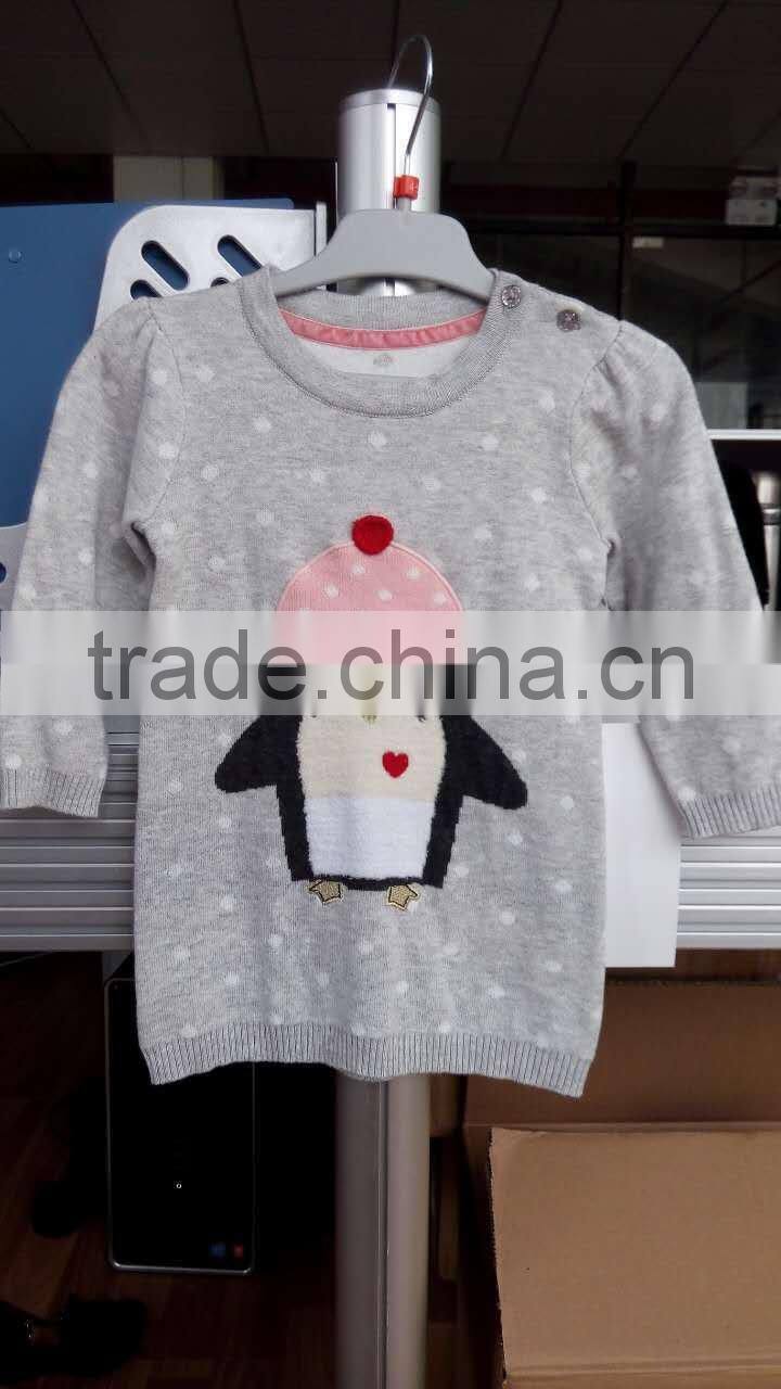 (KD038)hot sale jacquard kids chirstmas sweater
