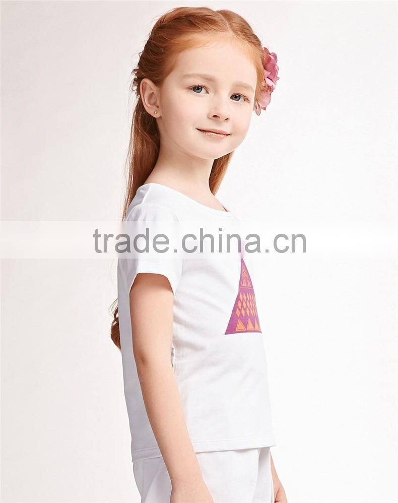 custom graphic printing cheap children online sale girls t shirt suit dress