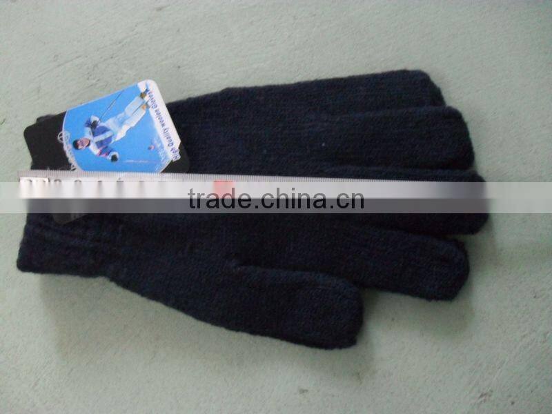 men's solid color winter gloves,woolen hand knitted gloves