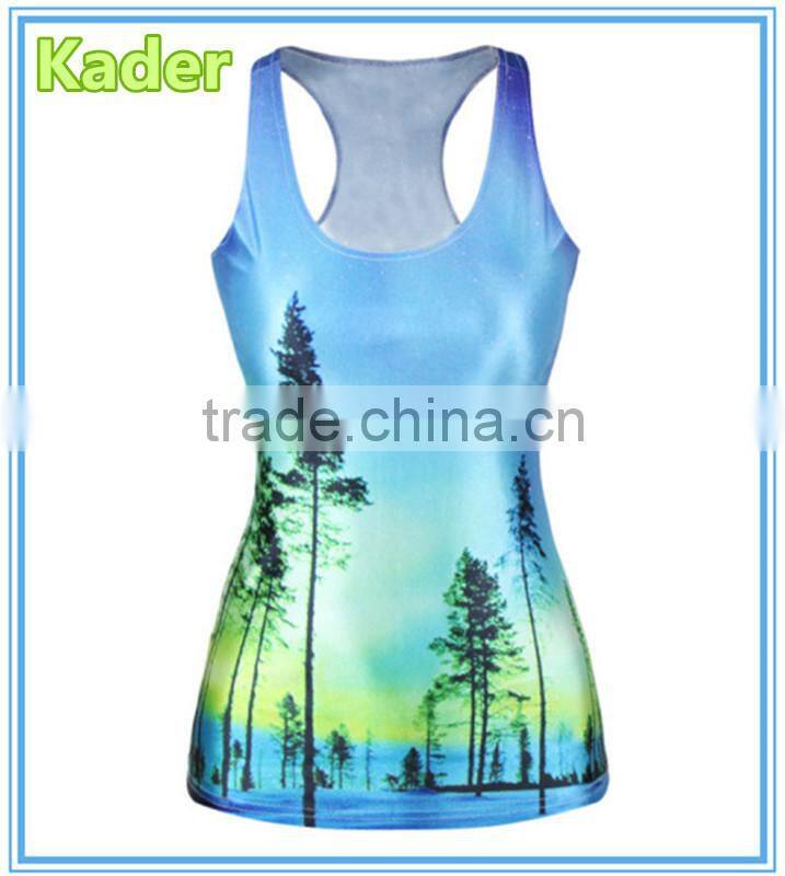 Women tank top stringer tank top sublimation printing