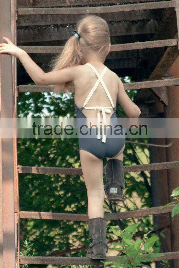 Baby girl tight swimsuit solid grey vintage beach swimwear mommy and me clothes