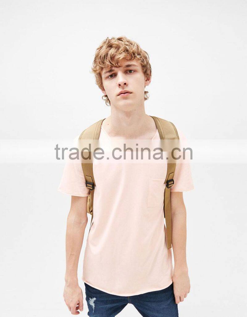 2017 high quality v neck navy blue simple design t shirts men