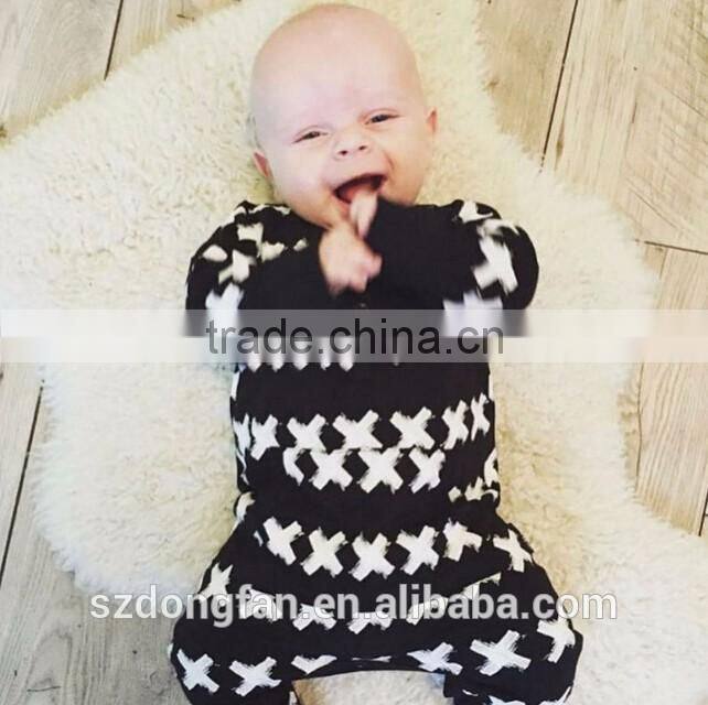 Printed autumn wear long sleeve custom infant organic cotton wholesale newborn cheap baby clothes china