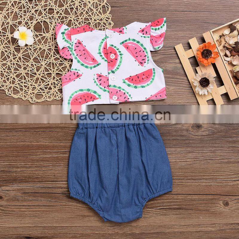 S60667B 2016 Newborn Baby Girl Clothes Cotton Infant Baby Clothing Kids Suit