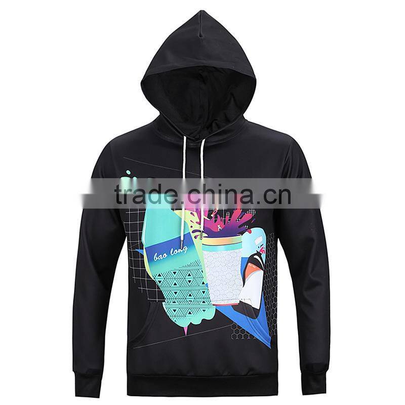 2017 Fashionable Design Printed Casual Hoodie for Men