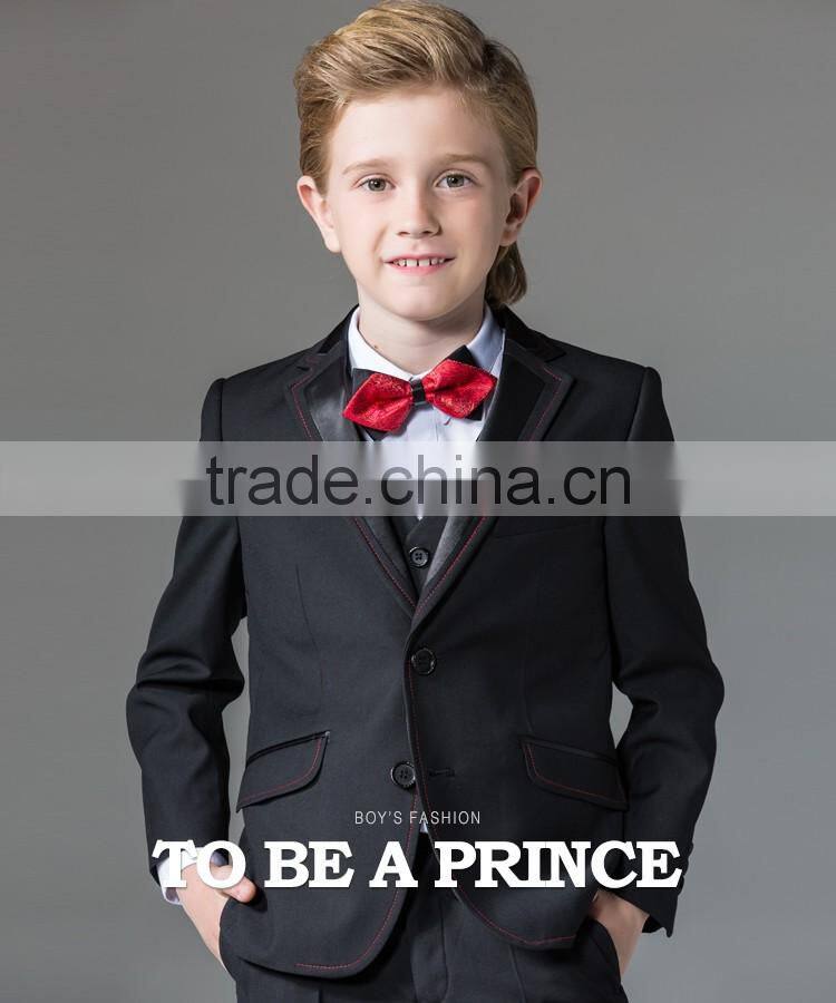 ELPA fancy children kids clothes suit 3 piece black party suits for boys
