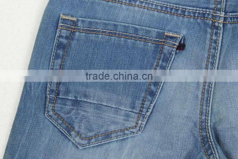 Boys light blue OEM/Wholesale HIGH-END100% cotton jeans kids fashion denim jean
