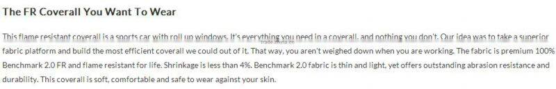 Flame resistant beige light weight coverall