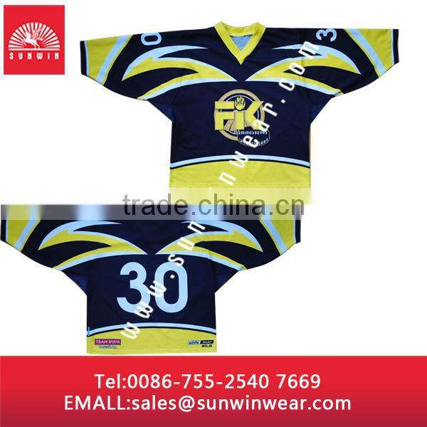 Sublimated ice hockey Uniform, Top Custom Ice Hockey Lacrosse Jersey