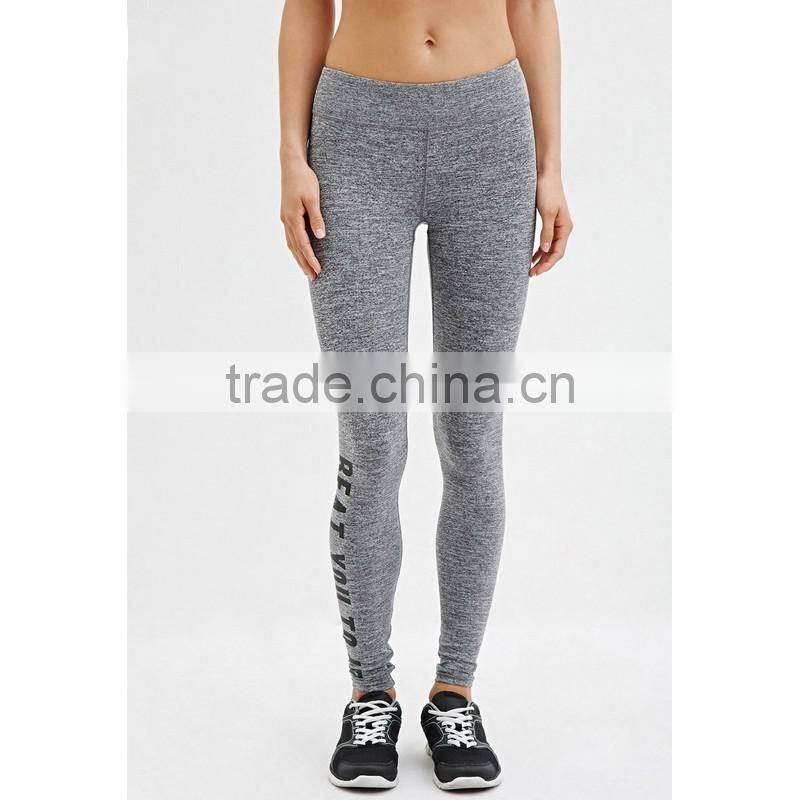 ladies wholesale fitness side print elastic tight yoga wear,gym wear sportswear legggins/pants bulk