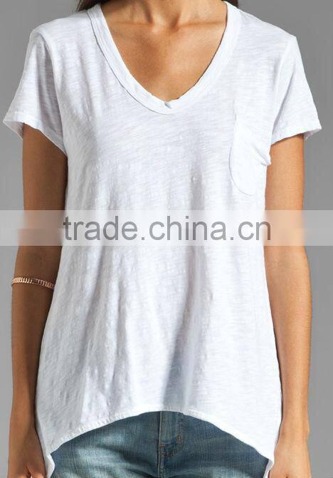 slub shrunken pocket bulk white t-shirts