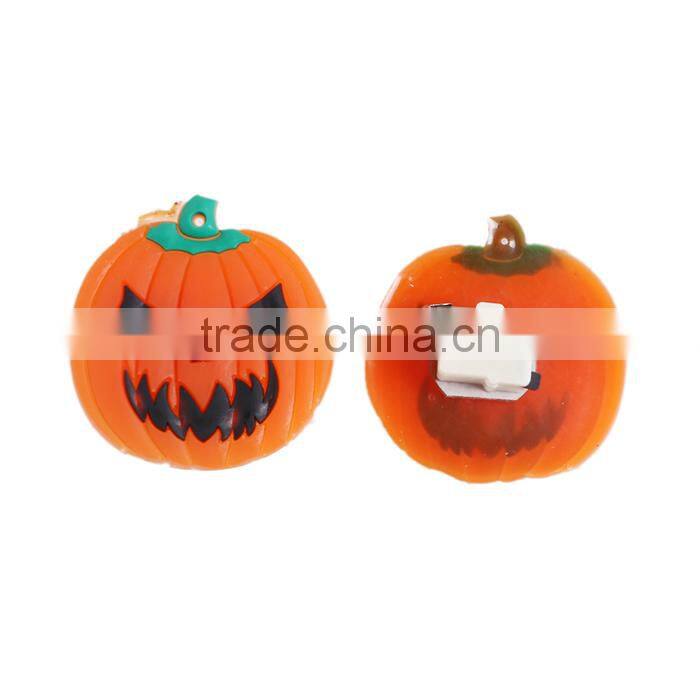 Plastic Halloween Pin Brooches Pumpkin Orange-red Custom Logo Brooch