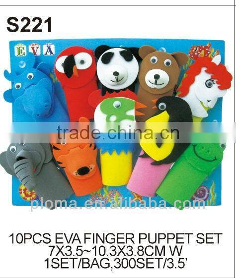 FOR KID (S221) 10 PCS EVA FINGER PUPPET SET