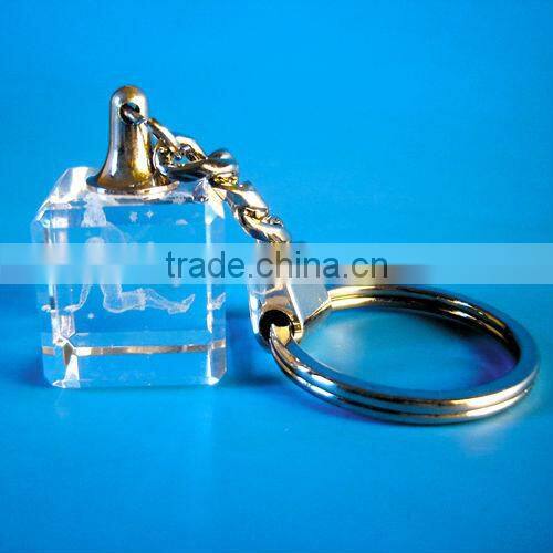 new design promotional blue stone Crystal Keychain