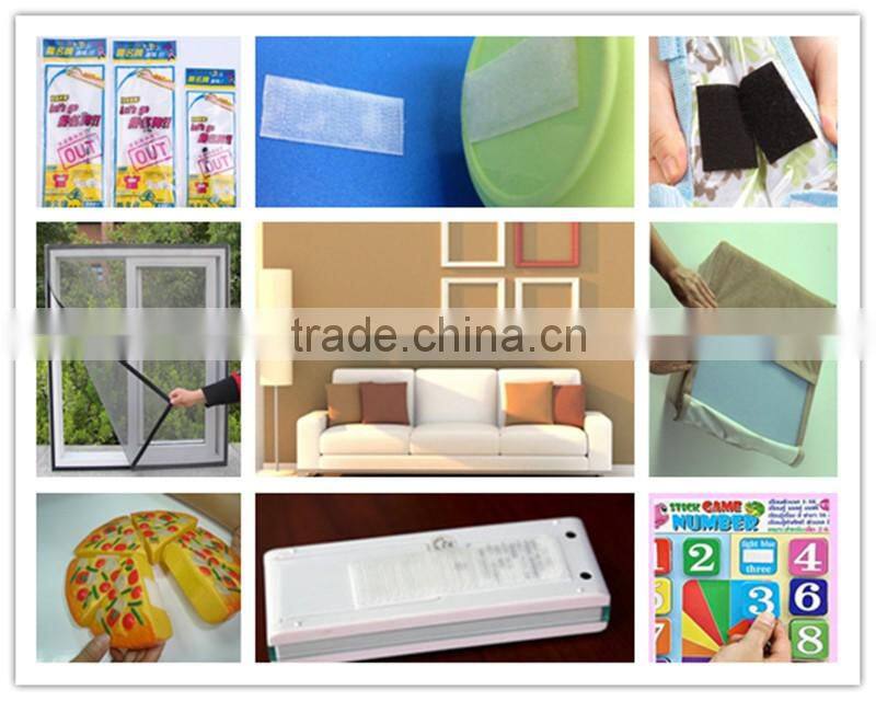 White Hook and loop sticky back adhesive square