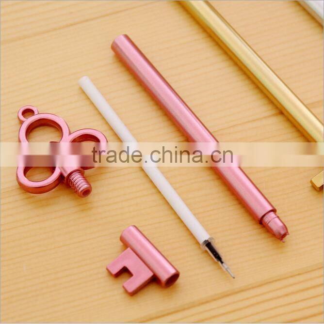 cute novel cartoon KEY shape promotional gel pen for school kids