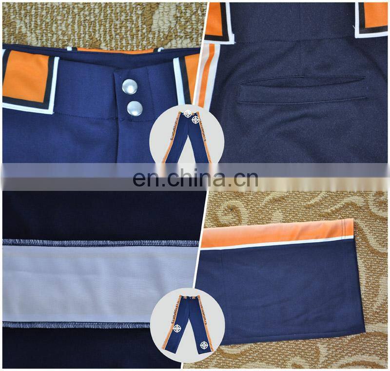 Sublimation baseball softball pants mens sportswear black pants