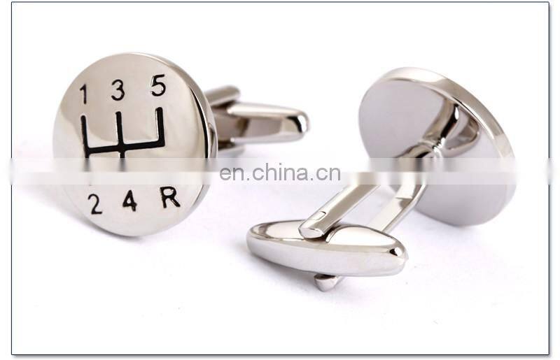 Hot Sale Silver Car gears Men Cufflinks