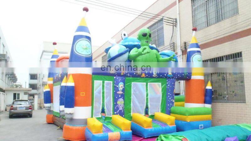 special inflatable ET combo play games/ inflatable slide and bounce castle rof kids