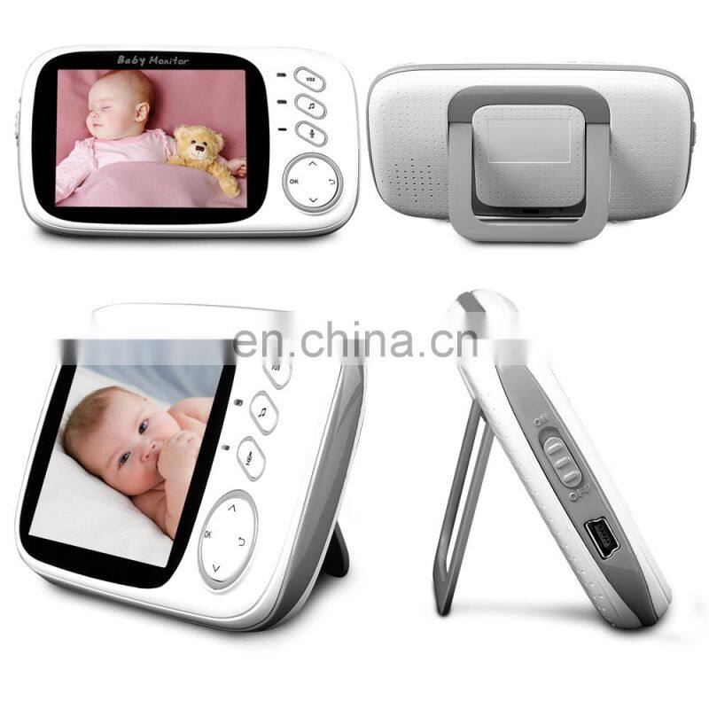 New Arrival 3.2 Inch Wireless Baby Monitor Digital Screen Smart Camera Support Night Vision Intercom Temperature Showing and l