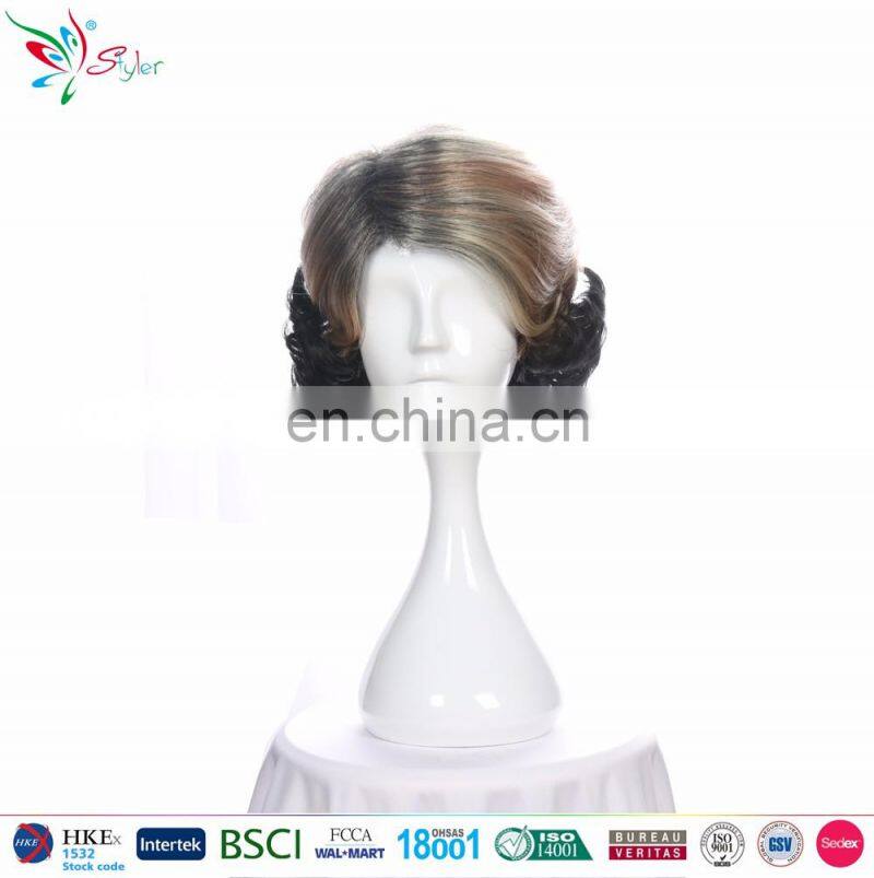 Styler Brand cheap cosplay anime wigs from china wholesale short black curly cosplay wig