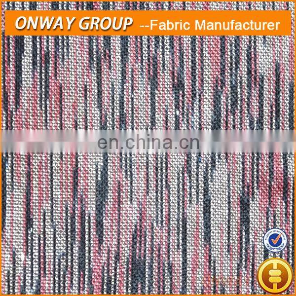 Onway Textile Printed Winter Garments Fabric Knitting Polyester Sweater Fabric