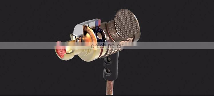 New design high bass durable crystal cable Mobile phone headset for iphone samsung