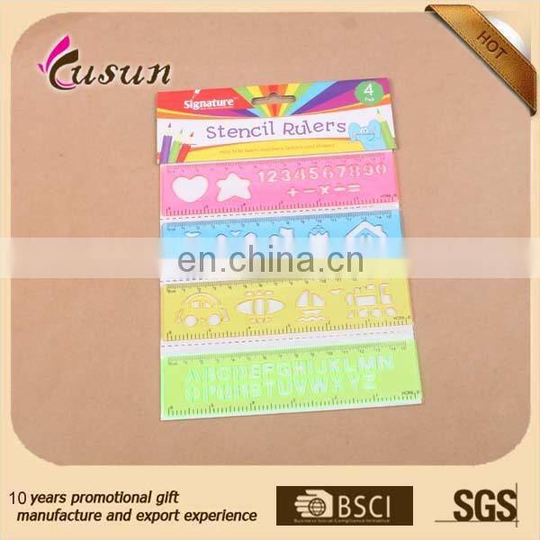 Fashion design promotional logo customized 15cm straight custom plastic ruler