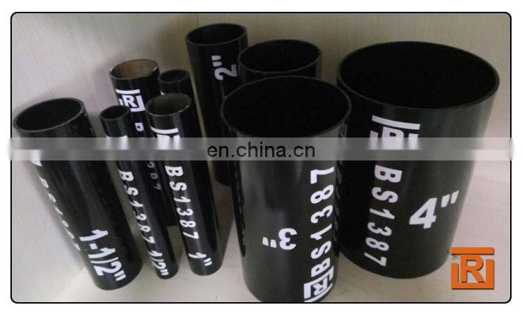 ASTM A53 schedule 40 Black ERW round carbon steel tube iron pipe price