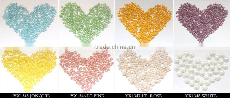 W0401 New Arrival flat back pearl,flat back pearl for DIY decoration,flat back pearl